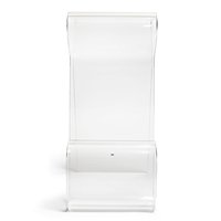 Bureau minimaliste en acrylique transparent, amovible et pré-assemblé, pour les zones d'expérience, les zones de repos et les espaces de vente au détail de grandes marques, conception personnalisée