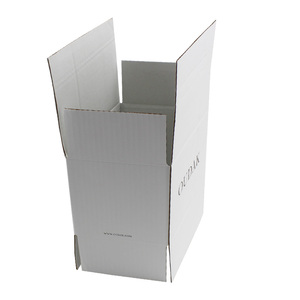 3 capas blanco cajas de cartón corrugado de correo fácil romper la línea de embalaje <span class=keywords><strong>caja</strong></span> de cartón de envío con cinta adhesiva - Product Image 2