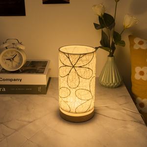 Lampe de bureau LED avec housse en tissu, décoration de bureau, protection de lampe, lampe de chevet, lumière nocturne - Product Image 1