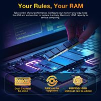 Nouvel ordinateur portable en aluminium de 15,6 pouces, Intel Celeron, Windows 11 Pro, avec RAM SSD, prise EU, ordinateur portable de jeu