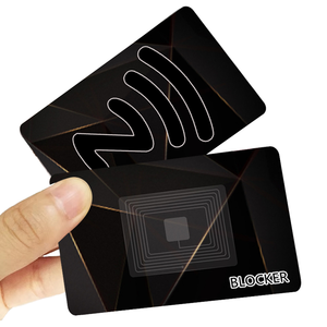 Protector de tarjeta de bloqueo NFC RFID de PVC impreso personalizado a 13,56 MHz Gestión de tarjetas de visita antirrobo confiable para hoteles - Product Image 1