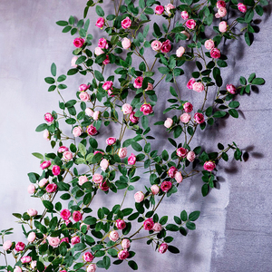 Wholesale Rose Vine Artificial Silk Flower for Garland Hanging Flower <strong>Arch</strong> <strong>Wedding</strong> <strong>Decorations</strong> - Product Image 1