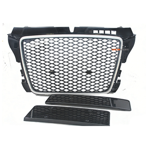 Grille de pare-chocs avant pour <span class=keywords><strong>Audi</strong></span> A3 modifiée en grille RS3, grille en nid d'abeille, grille centrale en ABS, 2008-2012 - Product Image 1