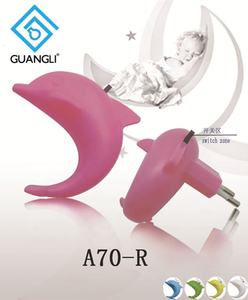 0.6W forme de poisson bébé LED <span class=keywords><strong>veilleuse</strong></span> 110V/220V plug-in avec mini interrupteur lumière blanche chaude pour chambre ABS matériel tailles moyennes - Product Image 3