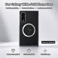 Coque de protection antichoc en PU électroplaqué, design fin et magnétique, style professionnel, sensation de luxe, pour Z Fold 8/7/6/5/4/3