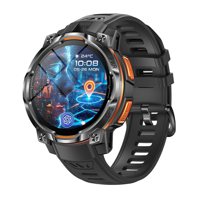 KC108 Rugged Outdoor Smart Watch 1.46 Inch TFT IPX8 Waterproof 1200mAh Long Standby Fitness Tracker for Men Sports Daily Use
