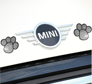 1 Pieza de Adhesivos Decorativos de Cristal con Huella de Cachorro para Coche, Adhesivos de Pedrería con Forma de Pata de Perro para Parachoques y Ventanas de Coche - Product Image 6