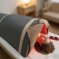 Decavem Couverture de Sauna Infrarouge Lointain et Lumière Rouge, Thérapie PEMF, Température 30-70°C