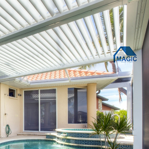 <span class=keywords><strong>Kit</strong></span> de pergola bioclimatique <span class=keywords><strong>Magic</strong></span> Garden Outdoor 3*3 3*4 avec toit à lames orientables, imperméable, protection solaire manuelle - Product Image 4