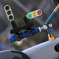 Luz LED para Bicicleta, Luz de Señalización Roja y Verde para Motocicleta, Scooter Eléctrico, Carga USB, Mini Semáforo, Accesorios de Seguridad para Ciclismo