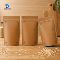 Sachets Doypack en plastique à fermeture éclair, personnalisés, imprimés, de qualité alimentaire, pour emballage de détail de fruits secs, snacks, noix, chips, flocons d'avoine et bonbons
