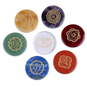 Crystal <span class=keywords><strong>Chakra</strong></span> Stone set Feng Shui Yoga Meditation Energy Reiki Healing Balance Stone Natural Home Decoration Gemstone Carving - Product Image 1
