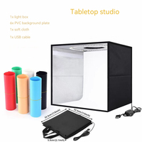 Mini boîte à lumière LED professionnelle avec boîte à lumière réglable 25/30/40/50/60cm