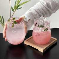Mug à café isotherme moderne en verre borosilicate de haute qualité, forme tulipe, 350 ml, résistant à la chaleur, sans BPA, compatible micro-ondes et lave-vaisselle