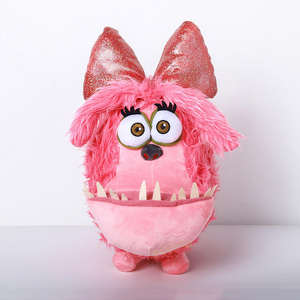 Mainan kartun lucu gigi bulu panjang hitam mainan mewah jelek anjing merah muda hitam boneka <span class=keywords><strong>Halloween</strong></span> menakutkan mainan binatang mewah - Product Image 6