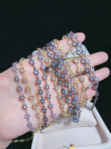 DIY, breloques en laiton plaqué or 18 carats, étoiles en zircon, fabrication de bijoux, chaînes - Product Image 1