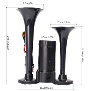 Corne à air FARBIN pour camion, corne de train pour voiture, corne de camion puissante avec compresseur, 12v, corne à air puissante, double trompette chromée - Product Image 5