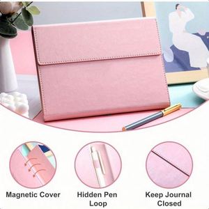 Libreta de Direcciones Espiral A3 de Cuero PU, Diario Clásico de Alta Calidad con Páginas Rayadas de 100gsm, Cuaderno de Moda para Registrar el Estado de Ánimo, 80 Hojas - Product Image 4