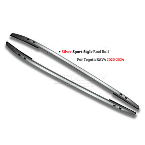Barra portaequipajes <span class=keywords><strong>para</strong></span> techo todoterreno, plástico, negro, plateado, ABS, deportivo, estilo <span class=keywords><strong>integrado</strong></span>, portaequipajes <span class=keywords><strong>para</strong></span> techo <span class=keywords><strong>para</strong></span> Toyota RAV4 2020 2021 2023 2024 - Product Image 1