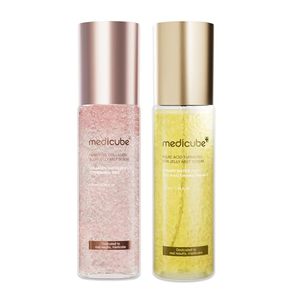 medicube Jelly Mist Serum Duo Rosa PDRN Colágeno y Ácido Kójico Cúrcuma Oro Jelly Mist Mix & Match Hidratación Calmante Luminosidad - Product Image 1
