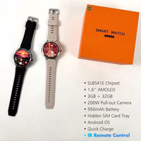 Reloj Inteligente Global H81 4G con Pantalla AMOLED, Cargador Inalámbrico de Silicona, IP67, Control WiFi, Brújula, Cámara, Android, SIM