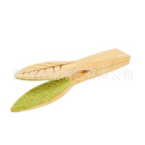 Limpiador de hojas portátil de madera, cepillo de madera maciza para limpieza del hogar, material de bambú - Product Image 4