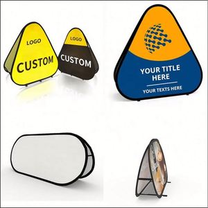 High Quality Outdoor Advertising Display Double Sided Printed Mobile Promotion Round Square Pop up a <b>Frame</b> Banner - Product Image 1