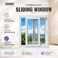 Fenêtres coulissantes en aluminium à haute efficacité énergétique EOKO, design nord-américain, verre trempé, grille pour maison, projet résidentiel