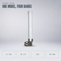 Antenne LoRa 2,4 GHz 4G LTE GPS 915 MHz étanche à angle droit avec connecteur N mâle à vis pour suivi d'actifs RTLS et télémétrie