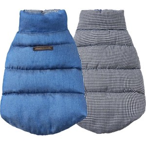 ZHONGYA Gilet en jean rembourré en coton double face coupe-vent très populaire pour chiens <span class=keywords><strong>Yorkshire</strong></span> Terrier, idéal pour l'hiver, pour chiots et animaux de compagnie - Product Image 1