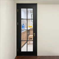 Portes intérieures en bois et verre de conception française, automatiques, insonorisées, sur mesure, marque privée, pour salle de bain, cuisine, chambre, armoire