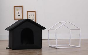 Maison <span class=keywords><strong>pour</strong></span> <span class=keywords><strong>chat</strong></span> résistante aux intempéries, intérieur/extérieur, toile imperméable, <span class=keywords><strong>abri</strong></span> confortable et portable en forme de maison <span class=keywords><strong>pour</strong></span> animaux de compagnie - Product Image 2