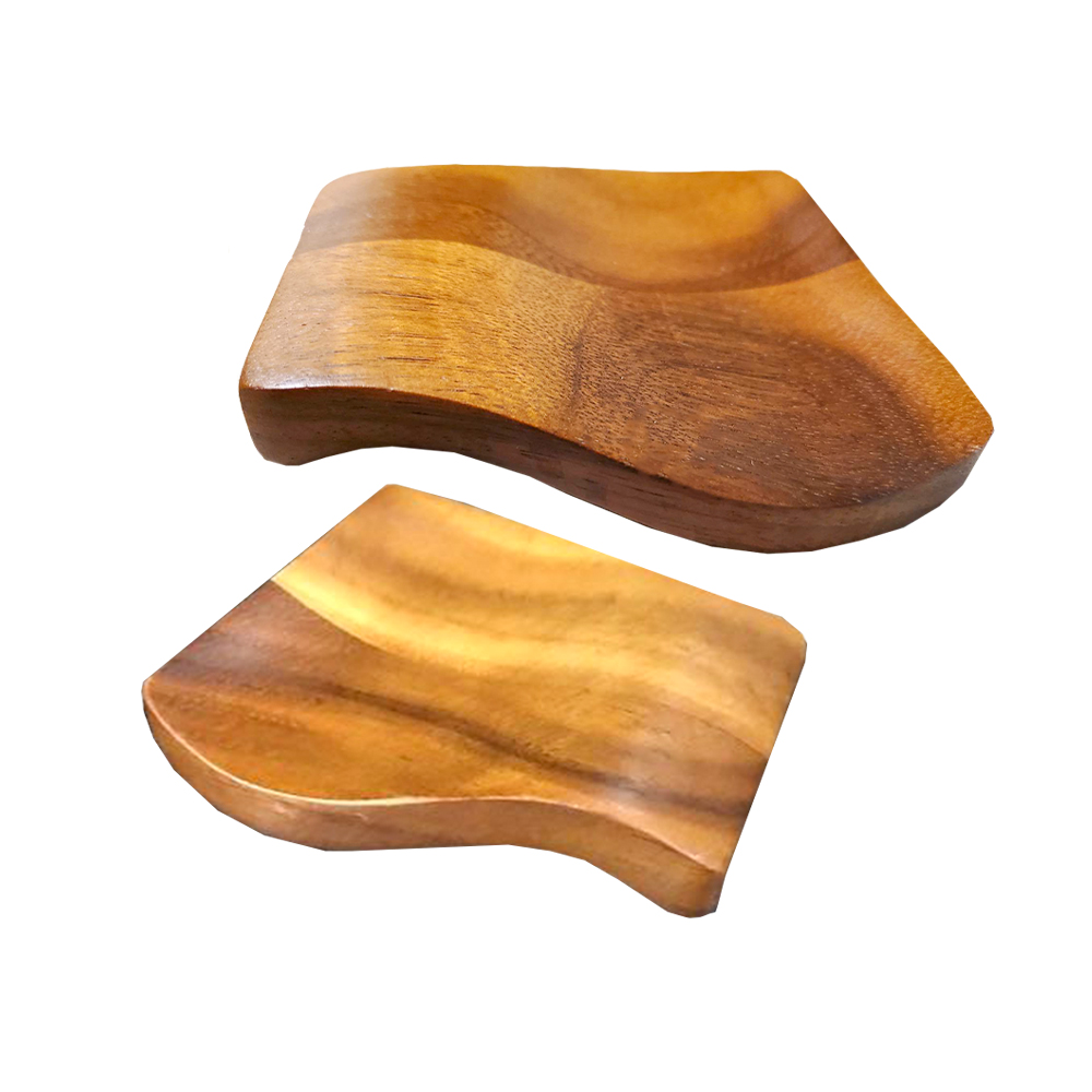 Acacia Wood Spoon Rest,Non-Slip Wooden Spoon Holder for Stovetop & Counter,Heat-Resistant Utensil Rest Kitchen Accessory