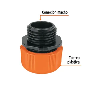 Connettore Maschio ABS da 12 1/2 Pollici con Dado di Regolazione Manuale - Product Image 1