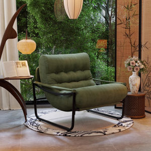 होम लिविंग रूम के लिए nordic रेट्रो एकल अवकाश कुर्सी आलसी लाउंगर घर के लिए - Product Image 1