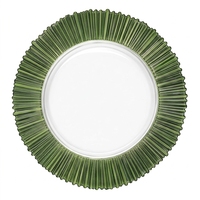 Assiettes de présentation rondes en verre de 13 pouces personnalisables avec logo, écologiques et modernes, pour mariages, fêtes et usage domestique (vente en gros)