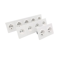 BENDI 4 Prises Murales Modulaires Intégrées 1 Gang, Combinaison Libre, Normes EU, Allemande, Russe, Panneau PC Ignifuge, 16A, Hôpital