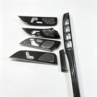 Panneau de garniture de tableau de bord en fibre de carbone d'occasion pour Mercedes Benz W167 GLE GLS, amélioration de l'intérieur, fente pour éclairage d'ambiance, référence OE 1676801502