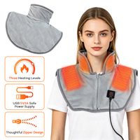 Almohadilla Térmica Eléctrica USB para Cuello y Hombros, Calentador de Espalda y Hombros, Envoltura Cervical con Compresión Caliente, Venta al por Mayor, Barata