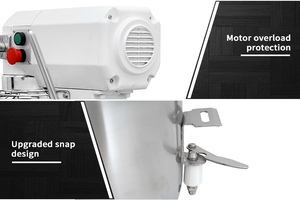 15L thương mại điện bánh và bột trộn thép không gỉ đứng/Bảng Loại với dây roi trộn bát phụ kiện - Product Image 4