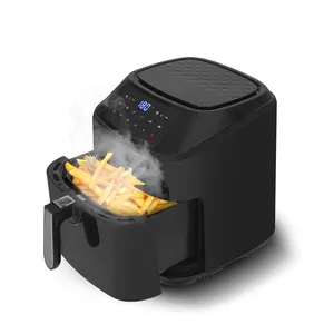 High-Speed Easy Clean Electric Air Fryer Oven Deep Hot Oil-Free Toast 1600W Power Digital Control LCD Display PTFE Material