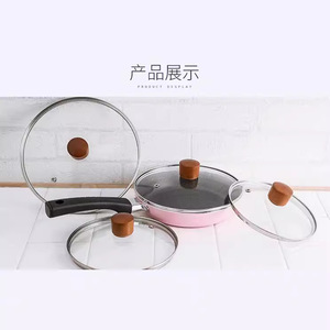 Casserole en acier inoxydable avec couvercle en verre 16 18 20 22 24 cm compatible induction lavage à la main uniquement - Product Image 2