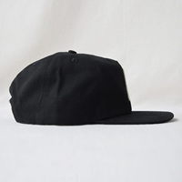 Casquette Snapback en sergé de coton à 5 panneaux avec logo personnalisé, bord plat, broderie en feutre, style streetwear, non structurée, pour homme