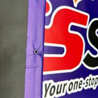 Spanduk Vinyl Terpal PVC Tahan Air, Ringan, Cetak Kustom, Mengkilap, Tahan UV, Portabel untuk Display Iklan