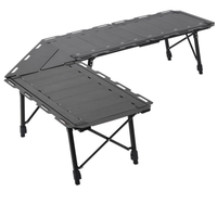 Nouvelle conception 2025, module IGt, table pliante de camping, table en métal extérieure relevable pour cuisine mobile, barbecue, boisson au thé