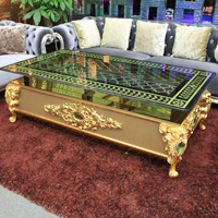 Table de karaoké et table à thé en verre LED au design moderne et contemporain, élégante pour les bars à domicile et les KTV