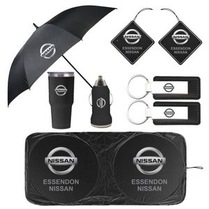 Custom Luxury 4s Item <b>Umbrella</b> Keychain Water Cup Air Freshener Car Sunshade <b>Windproof</b> Car Promotion Gift Car Gift Set - Product Image 1