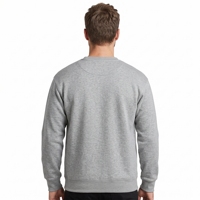Sweat-shirt pour homme à col rond et manches longues en tissu French Terry, avec logo personnalisé, design OEM ODM, style streetwear décontracté, poignets et ourlet côtelés