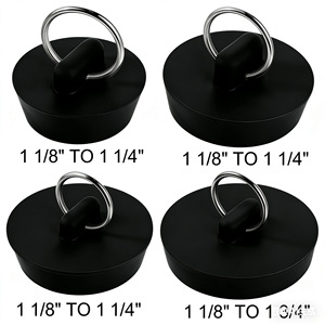Bouchon de vidange de baignoire en caoutchouc 4 pièces, bouchon d'évier, bouchon de baignoire, bouchon d'évier de cuisine, bouchon d'évier de salle de bain, <span class=keywords><strong>joint</strong></span> d'<span class=keywords><strong>étanchéité</strong></span> pour l'eau, modèle 1601541, Guangdong - Product Image 3