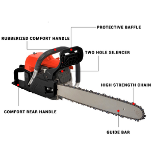 Vertak 20 Inch Bar 52cc 2-takt Benzine Kettingzaag Hoogrenderende Houtsnijder Voor Professionele Bosbouw En Commerciële Houtkap - Product Image 2